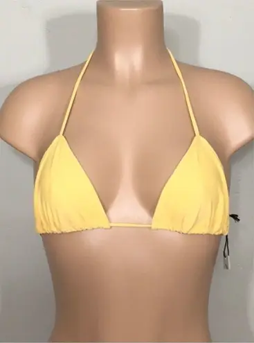 Rachel Pally yellow triangle bikini top.