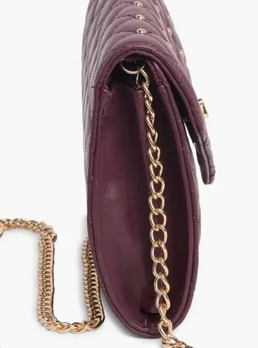 Badgley Mischka NWT convertible Crossbody Purse Bag w/Diamond Quilting; Plum