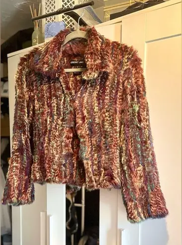 Adrienne Landau Like new condition Rabbit Fur Coat.