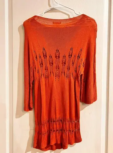 Esley  Orange Crochet Top