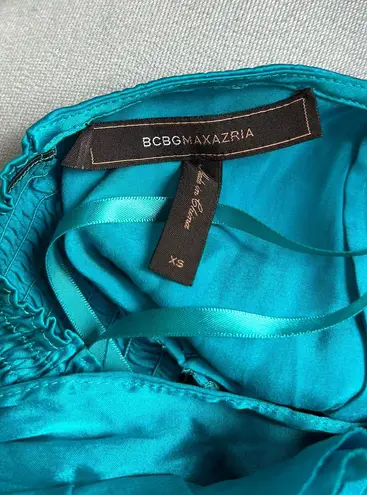 BCBGMAXAZRIA Blue Silk Blouse