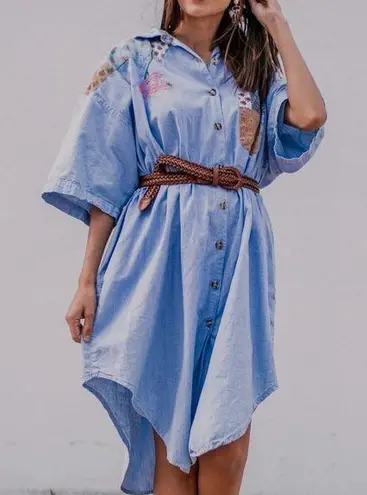 Chandri | Vintage Denim Patched Button Down Dress Size undefined