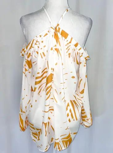 Bishop and Young New Halter Off The Shoulder Ana Blouse Riviera Print