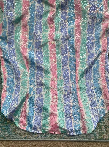 Jonathan Martin Vintage lace collar cap sleeve button back blouse, size medium