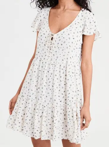 American Eagle Outfitters Tiered Floral Babydoll Dress White Size L - $35 (50% Off Retail) - From Rachel American Eagle Outfitters Tiered Floral Babydoll Dress White Size L - $35 (50% Off Retail) - From Rachel
