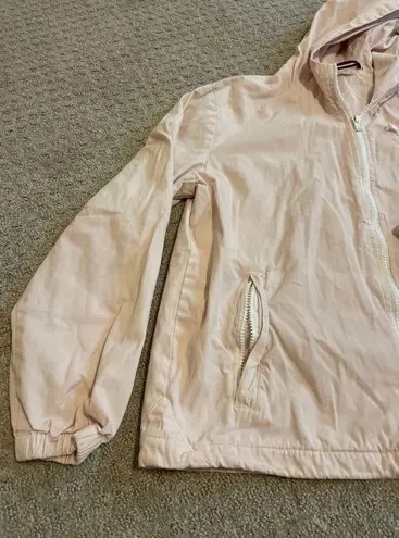 John Galt Light Pink Hooded Zip Up Lightweight Jacket OS