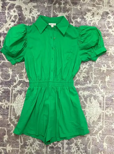 Main Strip Green Romper 