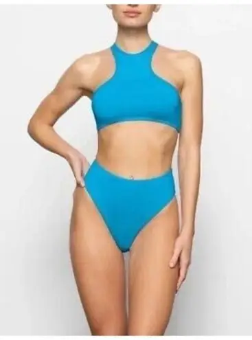 SKIMS Swim High Neck Racerback Top Ochre XL