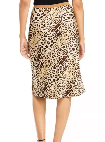 ANINE BING cheetah print silk midi skirt NEW NWT