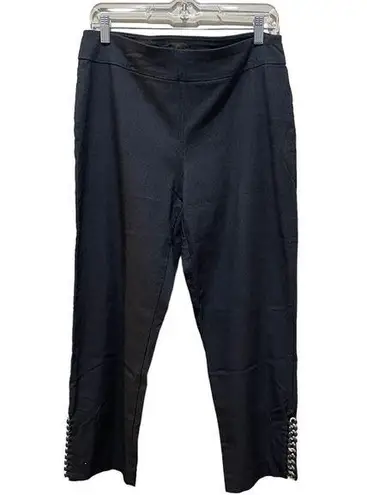 JM Collection Ponte Legging pants with chain link Size Petite Large