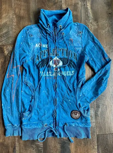 Affliction American Customs Moto Club LA Women’s Sz. M Zipper Top