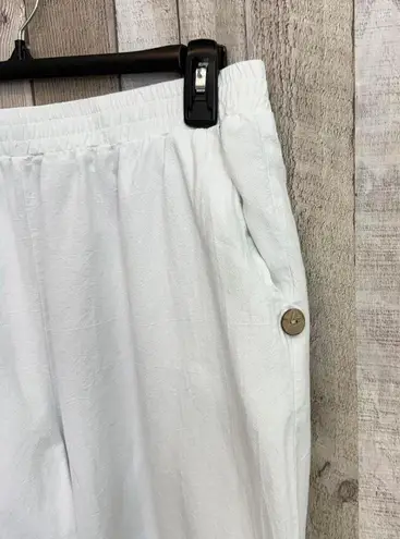 Nora Corbett Ladies’ Floral Pants 3XL White Casual Summer Lightweight Beach Size XXL