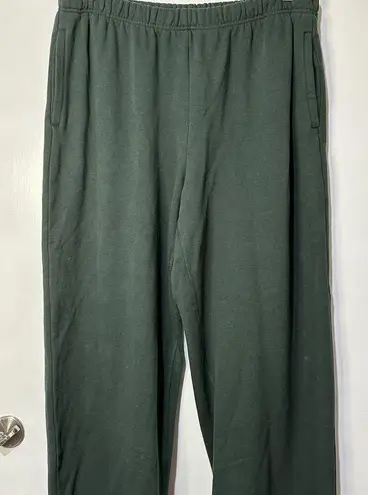 SKIMS  Nordstrom Cotton Fleece Straight Leg Pants in Spruce Green Size XL NWT