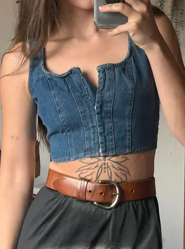 Denim Vest Top