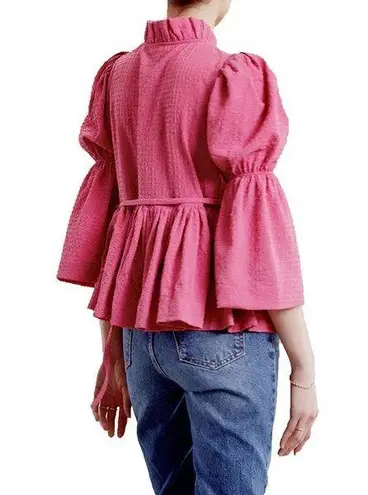 byTiMo Bubble Wrap Blouse in Pink Size XS