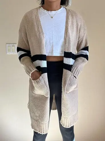 Goodnight Macaroon ‘Estrella' Stripe Colorblock Cardigan in Cream White - Image 13