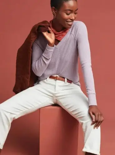 Maeve by Anthropologie Pearson Thermal Waffle Weave Pullover Top - Size - Medium