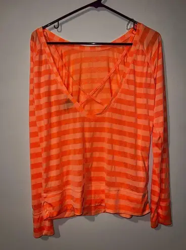 Z By Zella  Lightweight Sheer Athletic Top Orange Women Size Medium