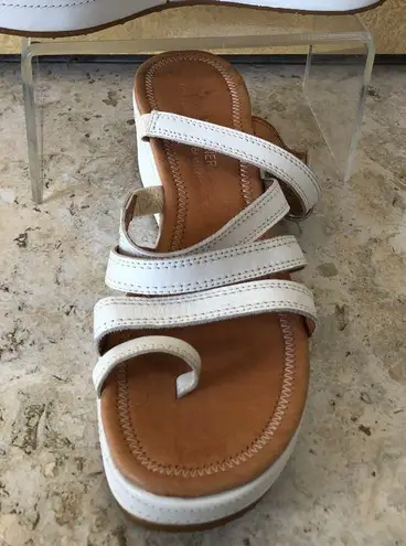 Donald Pliner White Leather Wedge Platform Shoe New $235 NWT Sz 11 Non