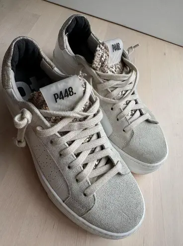 P448 gray and silver Thea Platform Sneaker (Women) size 37 / US 7