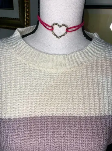 Evelyn Taylor Color Block Sweater Size L
