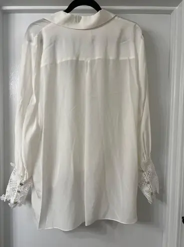 L'Agence L’AGENCE Joah Silk Blouse in Ivory Size XL