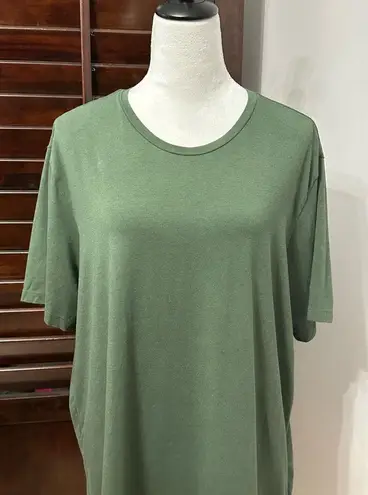 Open Edit  Womens Casual Top Green Short Sleeve Scoop Neck Stretch XL New