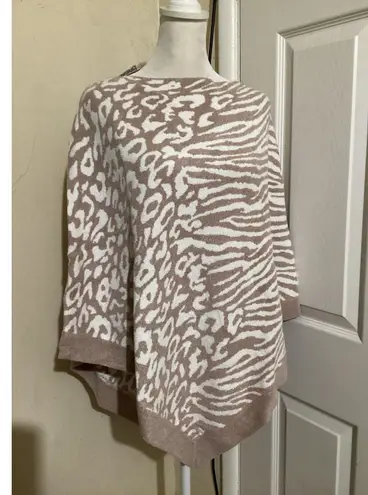 Barefoot Dreams Poncho Womens One Size CozyChic Ultra Lite Knit Animal Pullover