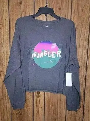 Wrangler  Sunset Long Sleeve Tee Colorful Cropped NWT