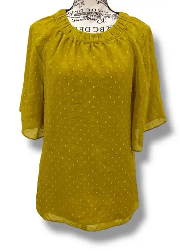 Universal Standard NWT Size 2XS (8) Short Sleeve Clip Dot Shirred Top USTO0490CD - Image 1