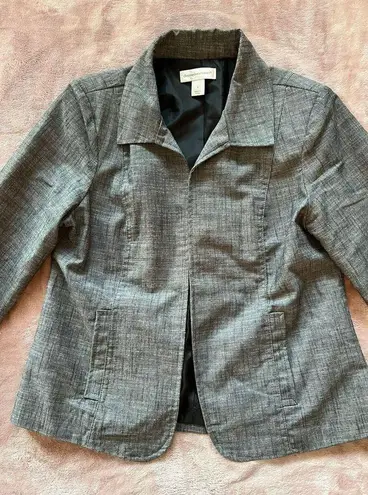 Christopher & Banks  Blazer Jacket Long Sleeve Woman's Gray Size Small