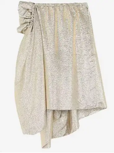 Stella McCartney Lurex Gathered Brynn skirt Gold size 4