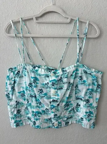 Tommy Hilfiger NWT Tommy Jeans Palm Tree/ Beach Print Top SZ L