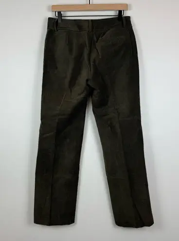 J. McLaughlin Pants Women's 6 Olive Green Corduroy Straight Leg Trousers Classic
