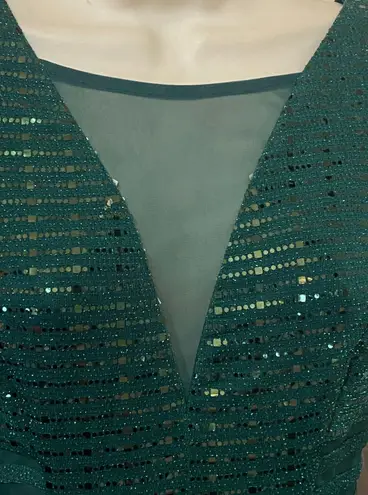 Enfocus Studio brand Luxurious Emerald Green Sparkling Sequin midi-dress woman 4