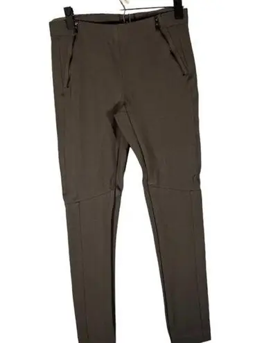 Savile Row Co. Gray Slack Pull On Stretch Zipper Detail Leggings Women Sz 6