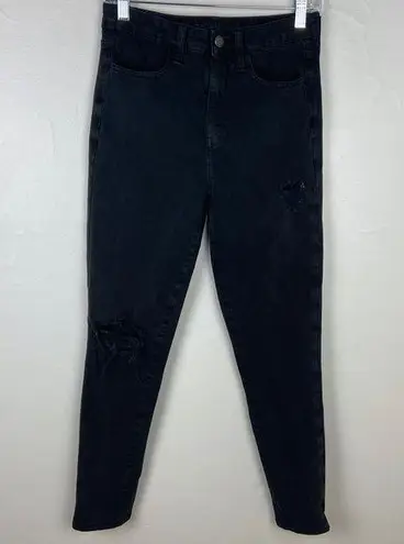 American Eagle  360 Next Level Stretch Super Hi-Rise Jegging Distressed Black 6R