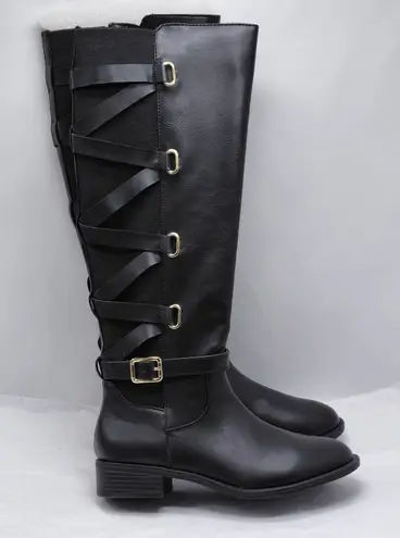 Thalia Sodi Veronika Black Knee High Riding Boots Women’s 5.5 Equestrian Moto