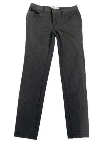 Etcetera Marilyn Solid Gray Mid Rise Skinny Pants Chino Size 4 Stretchy Pockets