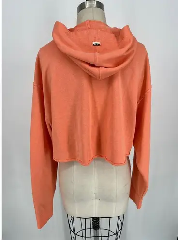 Nike  Mama Pullover Hoodie Sz M Coral Pink Cropped Long Sleeve Hood Relaxed