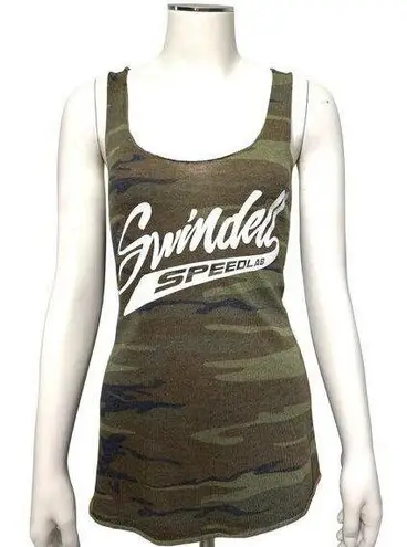 Alternative earth Racer Tank Speed Lab Camouflage Scooped Neck Tank Top Size LG