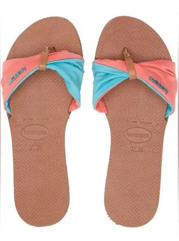 Havaianas  You St. Tropez Color Sandals
Color Rust (Pink/ Blue), Size 7/8W, NWT