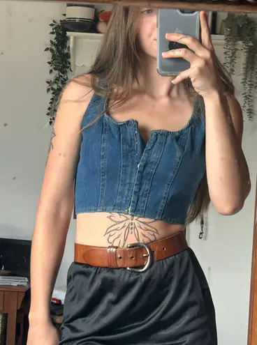 Denim Vest Top