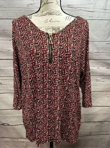 Premise  0X black/white/red blouse - 2507