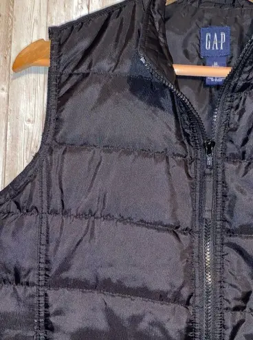 Gap Women's  Black Full Zip Puffer Vest Size Medium Lightweight