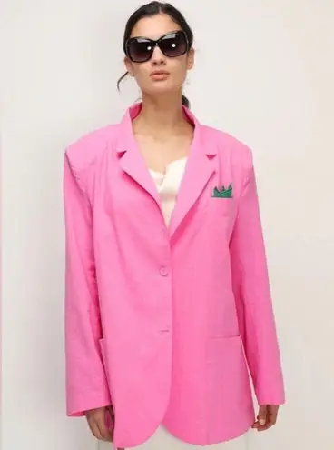 Storets Brianna Pink Oversized Blazer Jacket Size Medium
