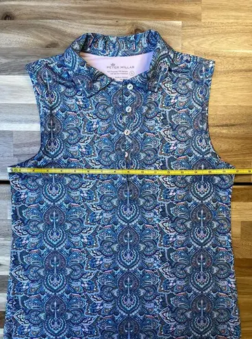 Peter Millar UV Sun Protection Technical Athletic Sleeveless Collar Top Small