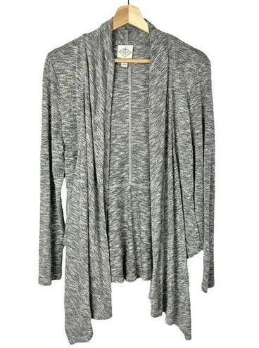 st. john's bay  Gray Open Front Waterfall Cardigan Sweater PM