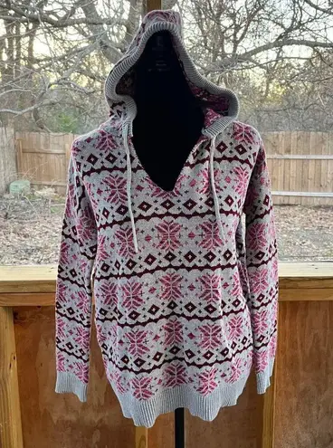 Natural Reflections Women's Grey And Purple Fair Isle Sweater Size S. NEW