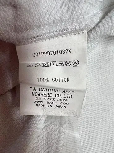 A bathing ape Logo W/Palm Trees Hooded Sweatshirt White Women’s Size Large